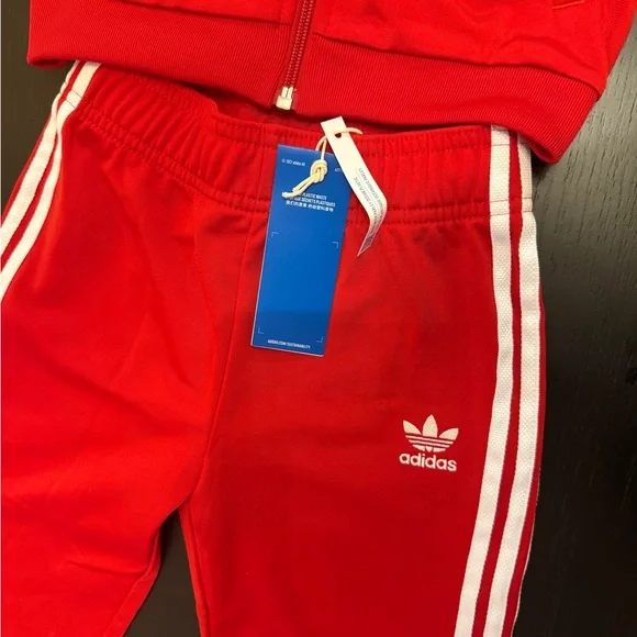 Adidas Red SST Tracksuit with White Accents - Picture 4 of 4